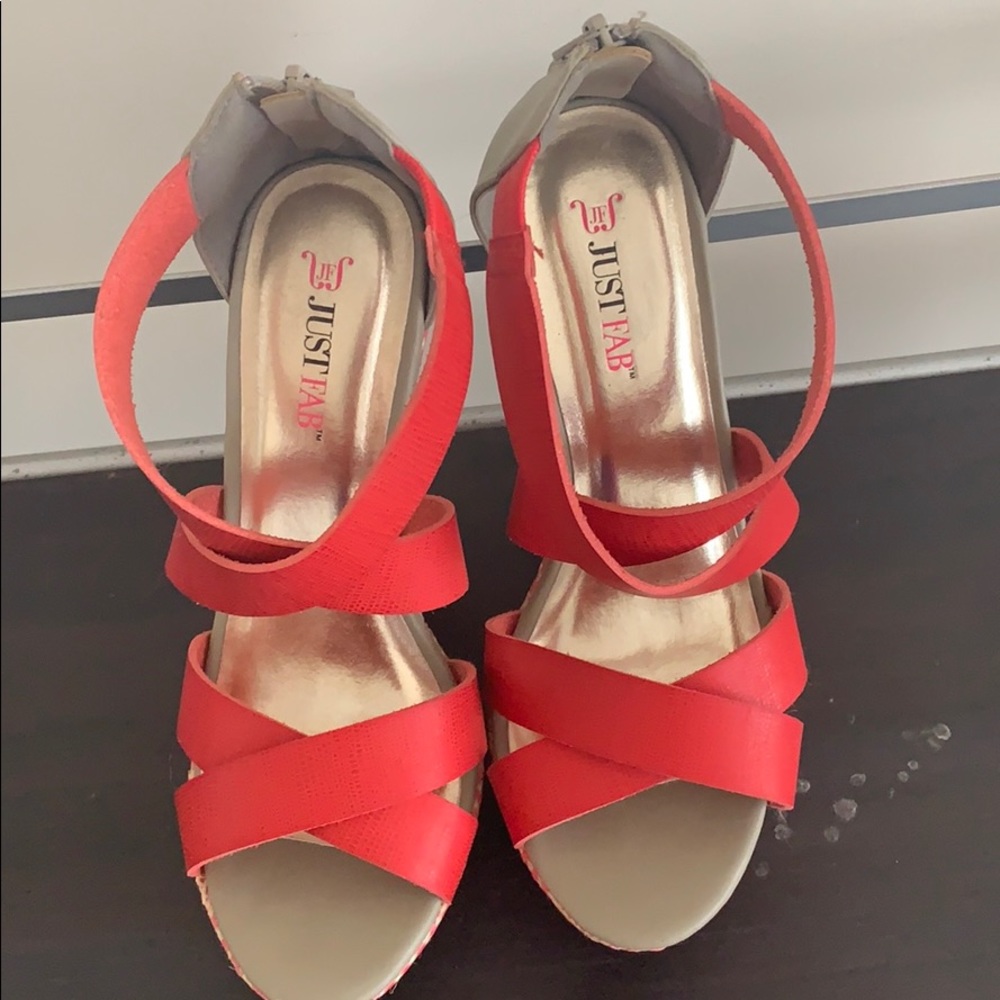 Red platform wedges - Picture 4 of 4